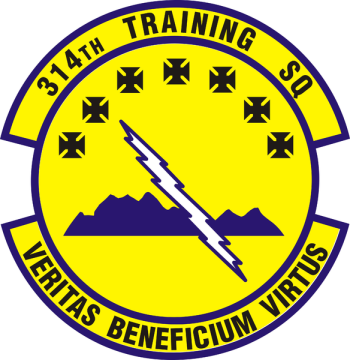 Coat of arms (crest) of the 314th Training Squadron, US Air Force