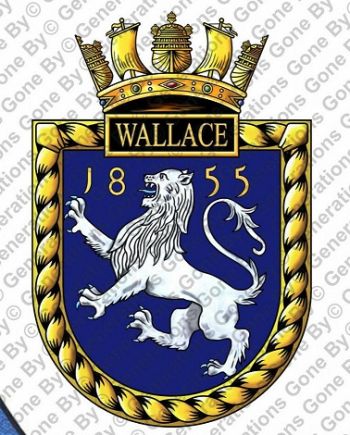 Coat of arms (crest) of the HMS Wallace, Royal Navy