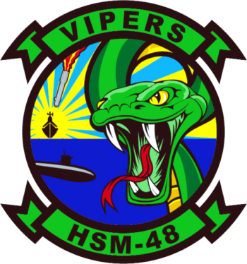 Coat of arms (crest) of the Helicopter Maritime Strike Squadron 48 (HSM-48) Vipers, US Navy