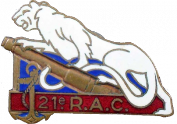 Blason de 21st Colonial Artillery Regiment, French Army/Arms (crest) of 21st Colonial Artillery Regiment, French Army