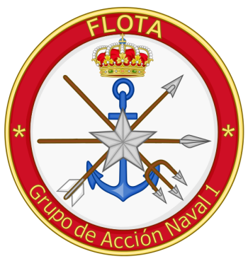 Coat of arms (crest) of 1st Naval Action Group, Spanish Navy