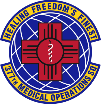 Coat of arms (crest) of the 377th Medical Operations Squadron, US Air Force