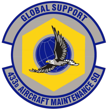 Coat of arms (crest) of the 433rd Aircraft Maintenance Squadron, US Air Force