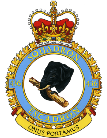 Coat of arms (crest) of the No 436 Squadron, Royal Canadian Air Force