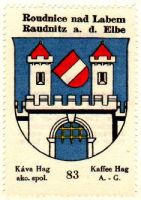 Arms (crest) of Roudnice nad LabemThe arms in the Coffee Hag album +/- 1935