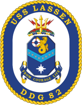 Coat of arms (crest) of the Destroyer USS Lassen