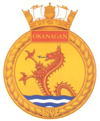 Coat of arms (crest) of the HMCS Okanagan, Royal Canadian Navy
