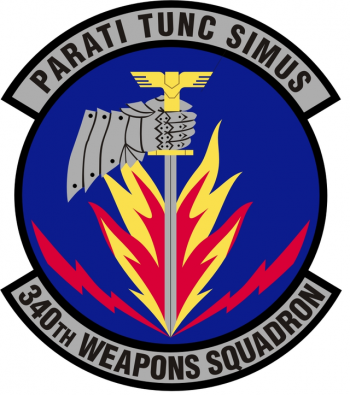Coat of arms (crest) of the 340th Weapons Squadron, US Air Force