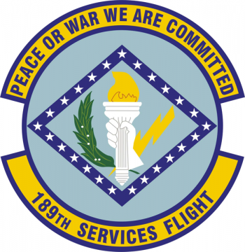 Coat of arms (crest) of the 189th Services Flight, Arkansas Air National Guard