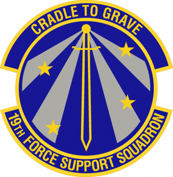 Coat of arms (crest) of the 19th Force Support Squadron, US Air Force