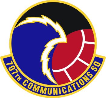Coat of arms (crest) of the 707th Communications Squadron, US Air Force