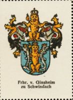 Wappen Freiherren von Ginsheim zu Schwindach