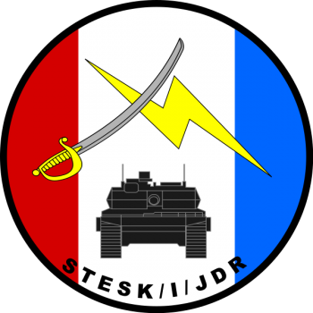 Emblem (crest) of the HQ Squadron, I Battalion, Jutland Dragoon Regiment, Danish Army