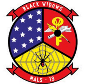 Coat of arms (crest) of the MALS-13 Black Widows, USMC