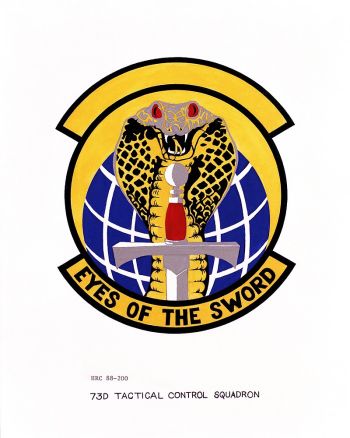 Coat of arms (crest) of the 73rd Tactical Control Squadron, US Air Force