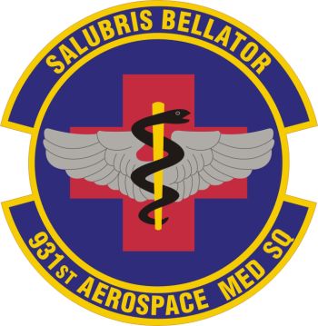 Coat of arms (crest) of the 931st Aerospace Medicine Squadron, US Air Force