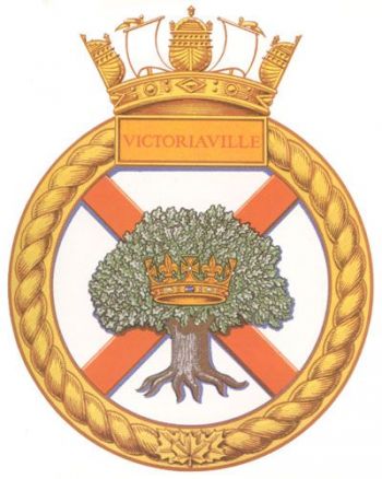 Coat of arms (crest) of the HMCS Victoriaville, Royal Canadian Navy