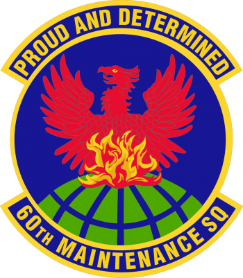 Coat of arms (crest) of the 60th Maintenance Squadron, US Air Force