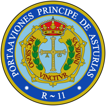 Coat of arms (crest) of the Aircraft Carrier Principe de Asturias (R-11), Spanish Navy