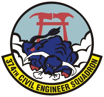 Coat of arms (crest) of the 374th Civil Engineer Squadron, US Air Force