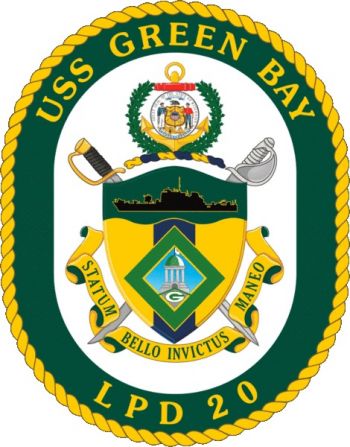 Coat of arms (crest) of the Amphibious Transport Dock USS Green Bay (LPD-20), US Navy