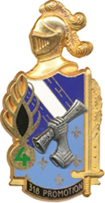Coat of arms (crest) of the Promotion 318 4th Company, Gendarmerie School of Chaumont, France