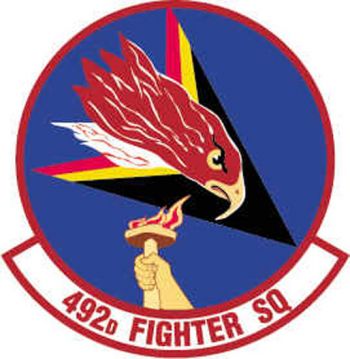 Coat of arms (crest) of the 492nd Fighter Squadron, US Air Force