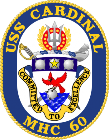 Coat of arms (crest) of the Mine Hunter USS Cardinal (MHC-60)
