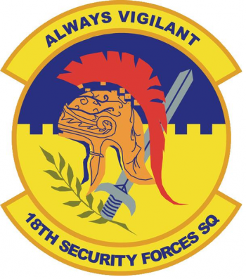 Coat of arms (crest) of the 18th Security Forces Squadron, US Air Force