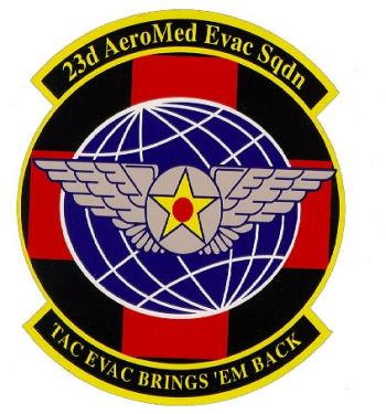 Coat of arms (crest) of the 23rd Aeromedical Evacuation Squadron, US Air Force