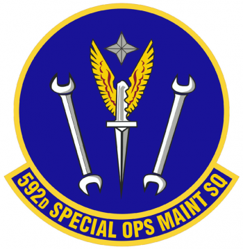 Coat of arms (crest) of the 592nd Special Operations Maintenance Squadron, US Air Force