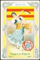 Arms, Flags and Types of Nations trade card Natrogat Spanien