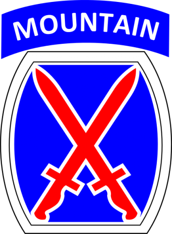 Coat of arms (crest) of 10th Mountain Division Climb to Glory Division, US Army