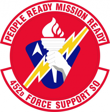 Coat of arms (crest) of the 452nd Force Support Squadron, US Air Force