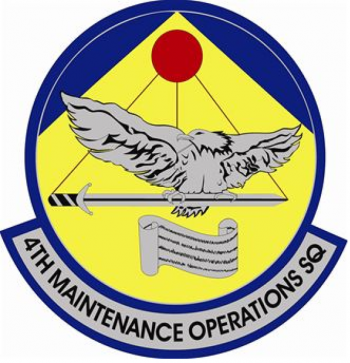 Coat of arms (crest) of the 4th Maintenance Operations Squadron, US Air Force
