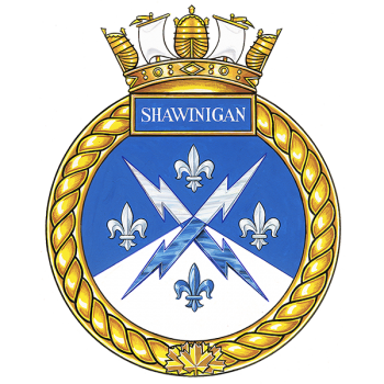 Coat of arms (crest) of the HMCS Shawinigan, Royal Canadian Navy