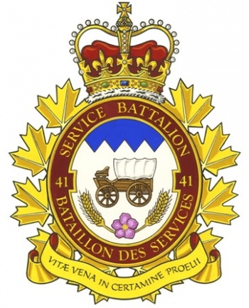 Coat of arms (crest) of the 41 (Alberta) Service Battalion, Canadian Army