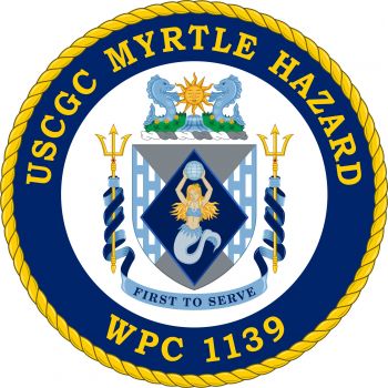 Coat of arms (crest) of the USCGC Myrtle Hazard (WPC-1139)