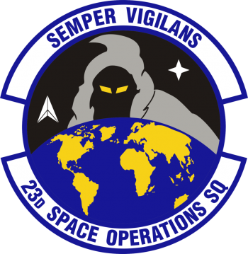 Coat of arms (crest) of the 23rd Space Operations Squadron, US Air Force