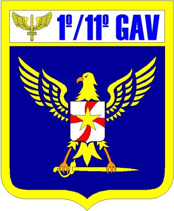 Coat of arms (crest) of the 1st Squadron, 11th Aviation Group, Brazilian Air Force