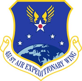 Coat of arms (crest) of the 451st Air Expeditionary Wing, US Air Force