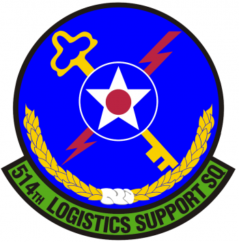 Coat of arms (crest) of the 514th Logistics Support Squadron (later Maintenance Operations Flight), US Air Force