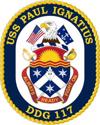 Coat of arms (crest) of the Destroyer USS Paul Ignatius (DDG-117)