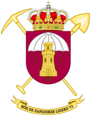Coat of arms (crest) of the Light Sapper Battalion VI, Spanish Army