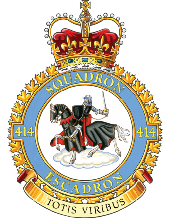 Coat of arms (crest) of the No 414 Squadron, Royal Canadian Air Force