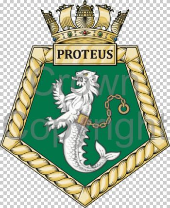 Coat of arms (crest) of the RFA Proteus, United Kingdom