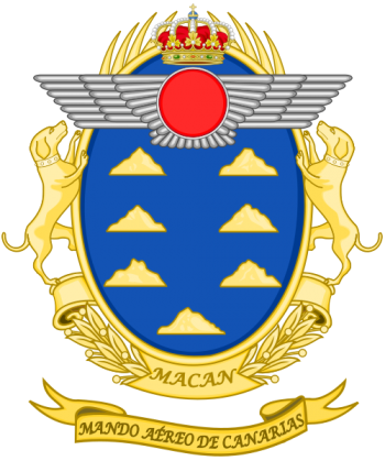 Coat of arms (crest) of the Canary Islands Air Command, Spanish Air Force