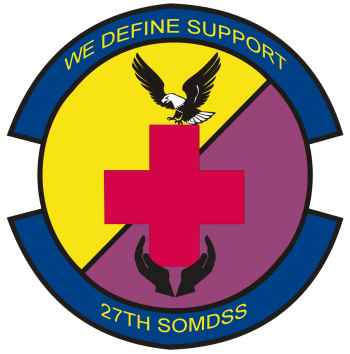 Coat of arms (crest) of the 27th Medical Support Squadron, US Air Force