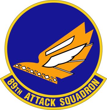Coat of arms (crest) of the 89th Attack Squadron, US Air Force