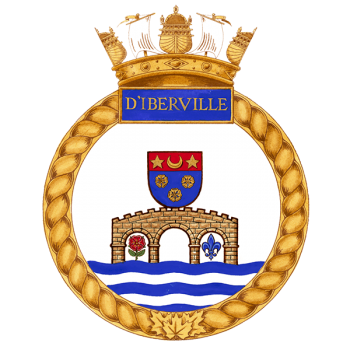 Coat of arms (crest) of the HMCS D'Iberville, Royal Canadian Navy